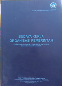 Image of Budaya kerja organisasi pemerintah